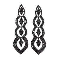 Black Diamante Graduating Teardrop Earrings - link has visual effect only