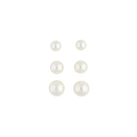 Pearl Gradual Stud Earring 3 Pack - link has visual effect only