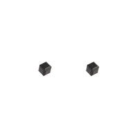 Solid Black 3D Cube Stud Earrings - link has visual effect only