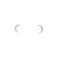 Rhodium Diamante Cresent Stud Earrings - link has visual effect only