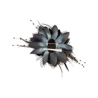 Texture Mixed Feather Corsage in Black - link has visual effect only