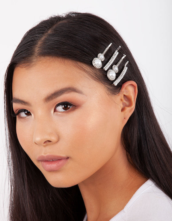 Pearly Hair Pin 4 Pack