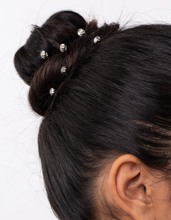 Crystal Stud Hair Pins 6 Pack