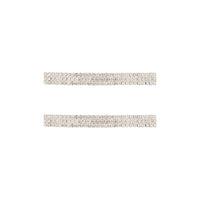 Rhodium Double Diamante Barrette - link has visual effect only