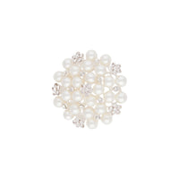 Silver Sparkle Pearl Cluster Brooch - link has visual effect only