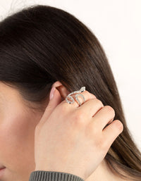 Diamante Swirl Snake Ring - link has visual effect only