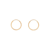 Gold Plated Sterling Silver Diamond Cut 16mm Hoop Earrings - link has visual effect only