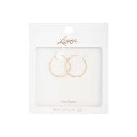 Gold Plated Sterling Silver Diamond Cut Hoop Earrings - link has visual effect only