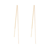 Gold Plated Sterling Silver Long Thread Through Earrings - link has visual effect only