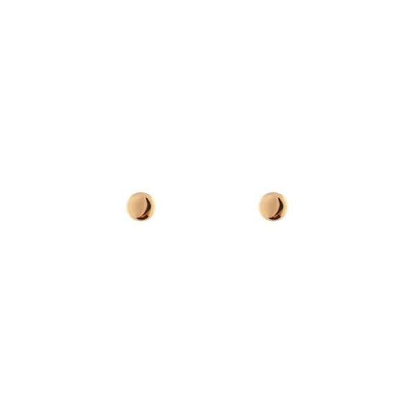 Gold Plated Sterling Silver Flat Circle Stud Earrings