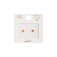 Gold Plated Sterling Silver Flat Circle Stud Earrings - link has visual effect only