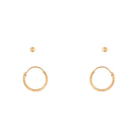 Gold Plated Sterling Silver Stud & Hoop Pack - link has visual effect only