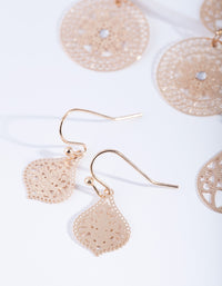 Gold Ornate Stamp Earring Pack - link has visual effect only