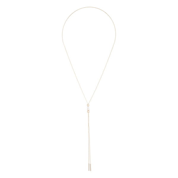 Gold Long Y Neck Multi Necklace