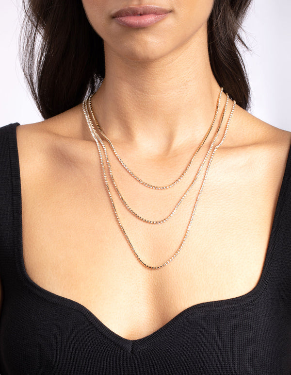 Gold Single Cup Chain Long Necklace