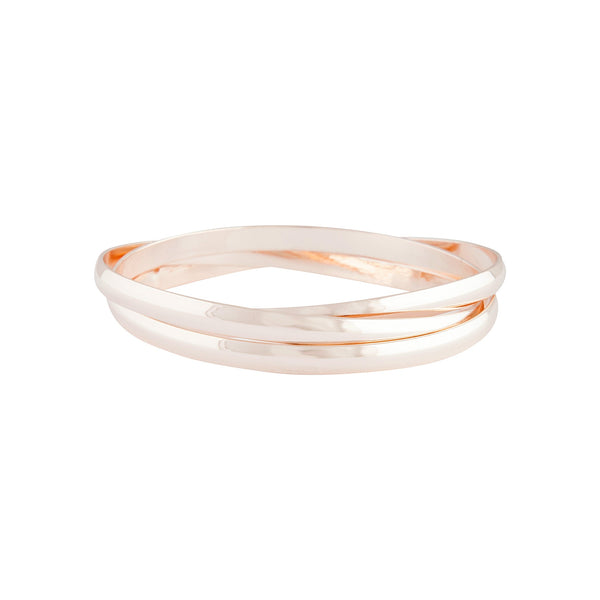 Rose Gold Trio Linked Bangle