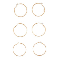 Gold Ultimate Hoop Earring 3 Pack - link has visual effect only