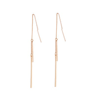 Gold Chain and Bar Drop Earrings - link has visual effect only