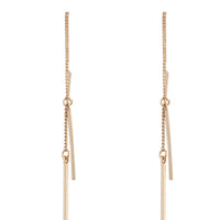 Gold Chain and Bar Drop Earrings - link has visual effect only
