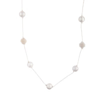 Mixed Silver Ball Station Lariat Necklace - link has visual effect only