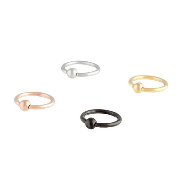 Mixed Metal Captured Ball Ring 4 Pack