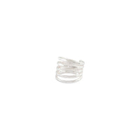 Silver Hammered Wrap Ring - link has visual effect only
