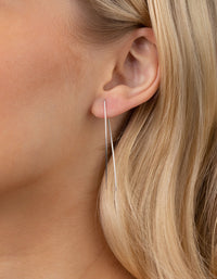 Sterling Silver Twist Thread Earrings - link has visual effect only