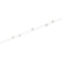 Sterling Silver Double Strand Diamante Bead Bracelet - link has visual effect only