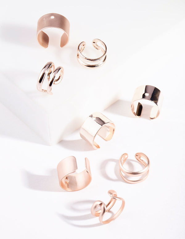Rose Gold Cuff Earring Pack