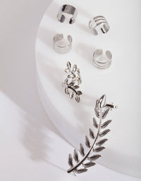 Rhodium Leaf Ear Stack - link has visual effect only