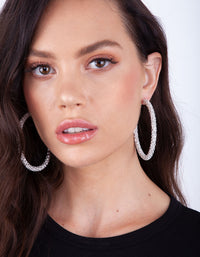 Diamante Hoop Earrings - link has visual effect only