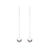 Sterling Silver Etched Thread Through Earrings - link has visual effect only
