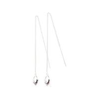 Sterling Silver Etched Thread Through Earrings - link has visual effect only