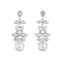 Stud And Marquise Shape Diamante Drop Earrings - link has visual effect only