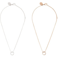 Tear and Share Silver Gold Circle Necklace Pack - link has visual effect only