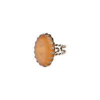 Antique Gold Vintage Amber Claw Ring - link has visual effect only