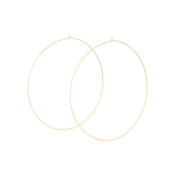 Gold Fine Round Hoop