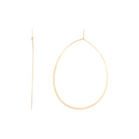 Gold Fine Tear Drop Hoop Earrings - link has visual effect only