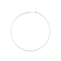 Rhodium Wire Hook Hoop Earrings - link has visual effect only