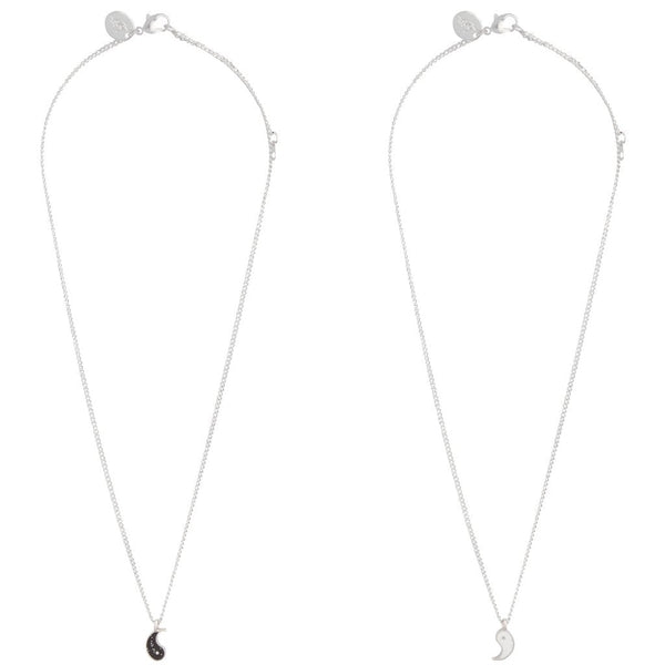 Tear and Share Silver Yin Yang Necklace Pack