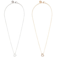 Tear and Share Gold Silver Cut-out Heart Necklace Pack - link has visual effect only
