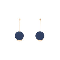 Dual Contrast Disc Earrings Matte Cobalt Gold - link has visual effect only