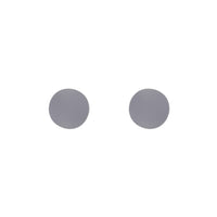 Grey Flat Crooked Circle Stud Earrings - link has visual effect only