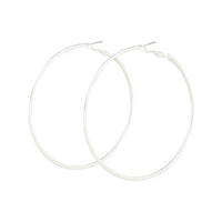 Silver Classic Medium Hoop Earrings - link has visual effect only