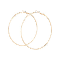 Gold Classic Thin Hoop Earrings - link has visual effect only