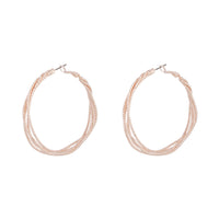 Rose Gold Wavy Layered Hoop Earrings - link has visual effect only