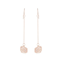 Rose Gold Wire Wrap Ball Drop Earrings - link has visual effect only