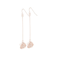 Rose Gold Wire Wrap Ball Drop Earrings - link has visual effect only