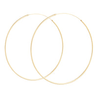 Gold Plated Sterling Silver Fine 60mm Hoop - link has visual effect only