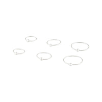Sterling Silver Ball Gradual Size Nose Ring 3 Pack - link has visual effect only